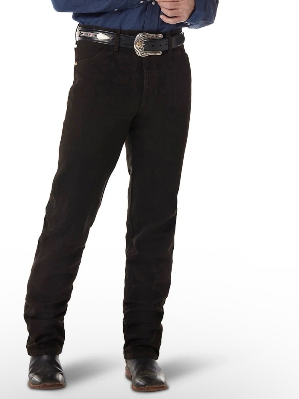 Wrangler Men's Size 42 x 32 Cowboy Cut Original Fit Denim Jeans Black NWT